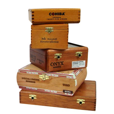 wooden cigar box no.411 with metal strap|empty cigar boxes.